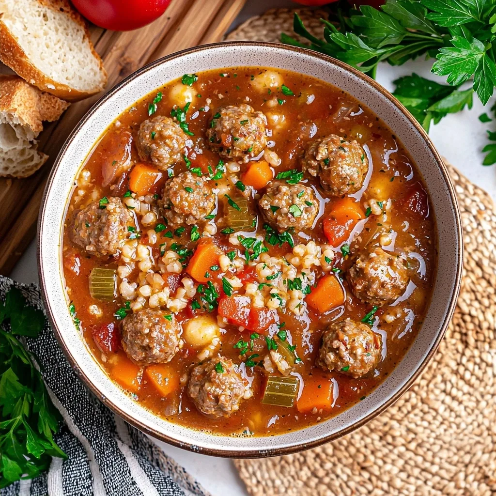 Crockpot Meatball Soup