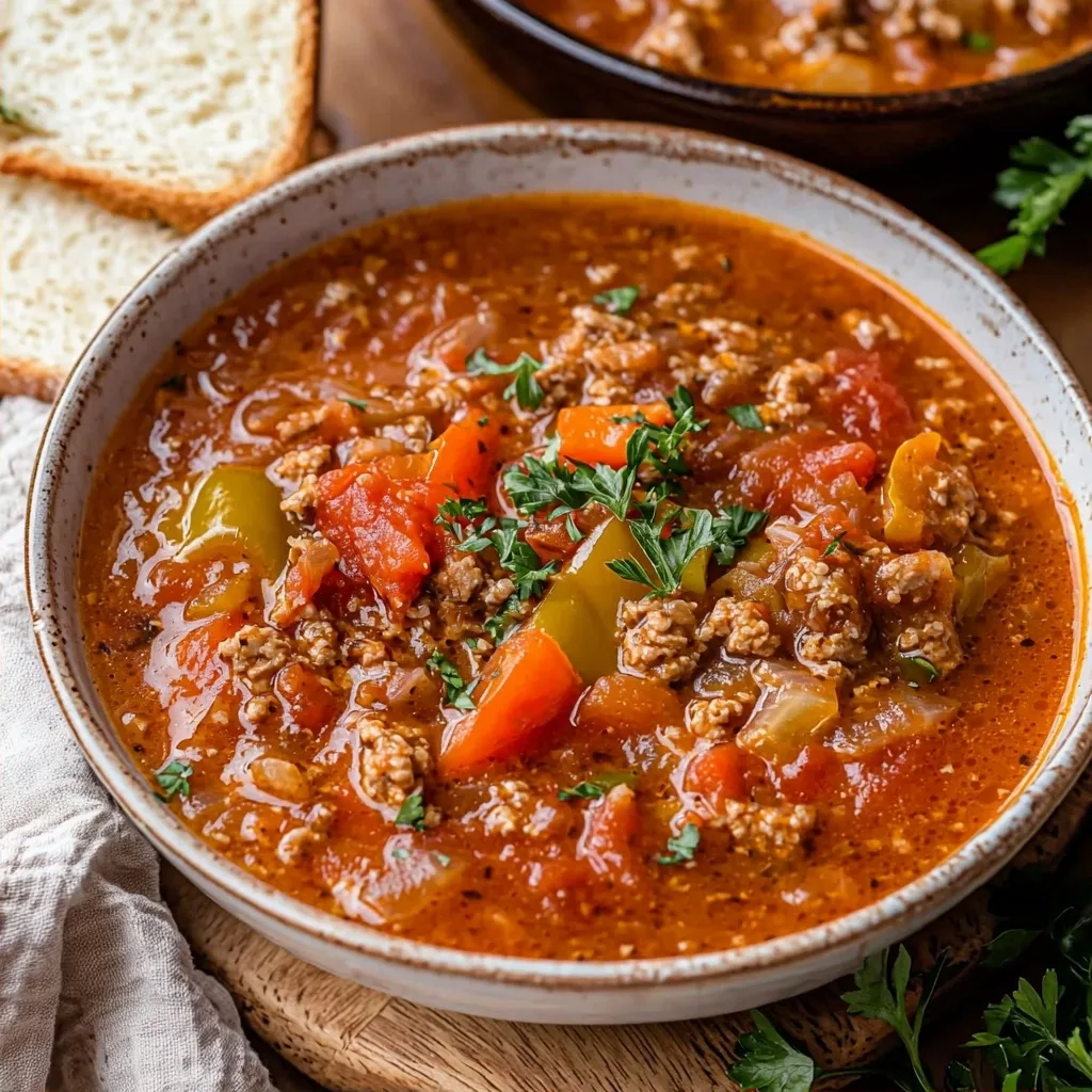 Crockpot Stuffed Pepper Soup