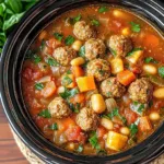 Crockpot Italian Meatball Soup
