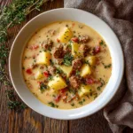 Creamy Potato Soup with Italian Sausage