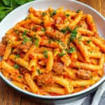 Creamy Red Pepper Sausage Pasta