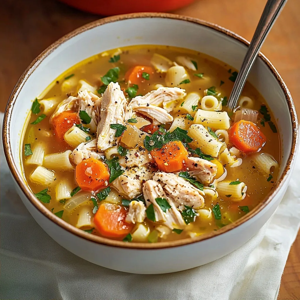 Slow-Cooker Chicken and Pasta Soup