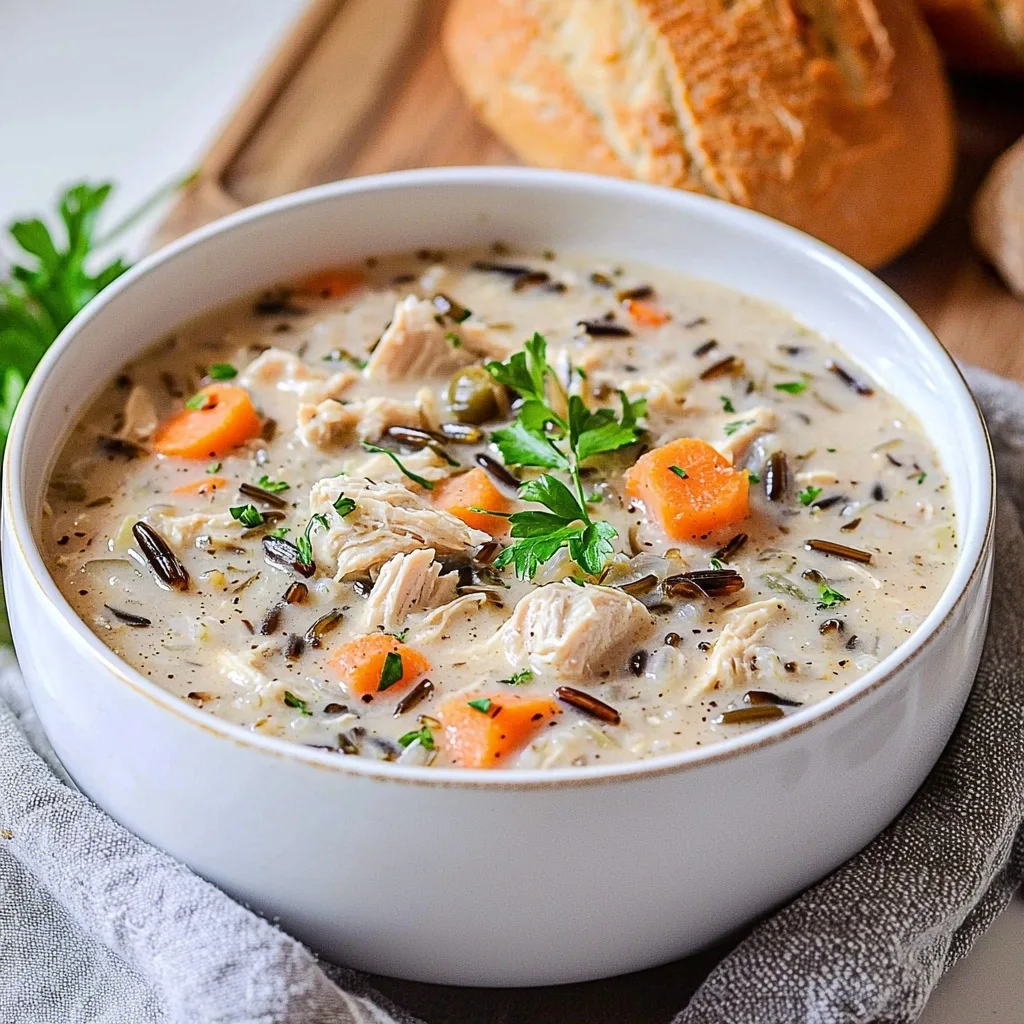 Slow Cooker Chicken Wild Rice Soup