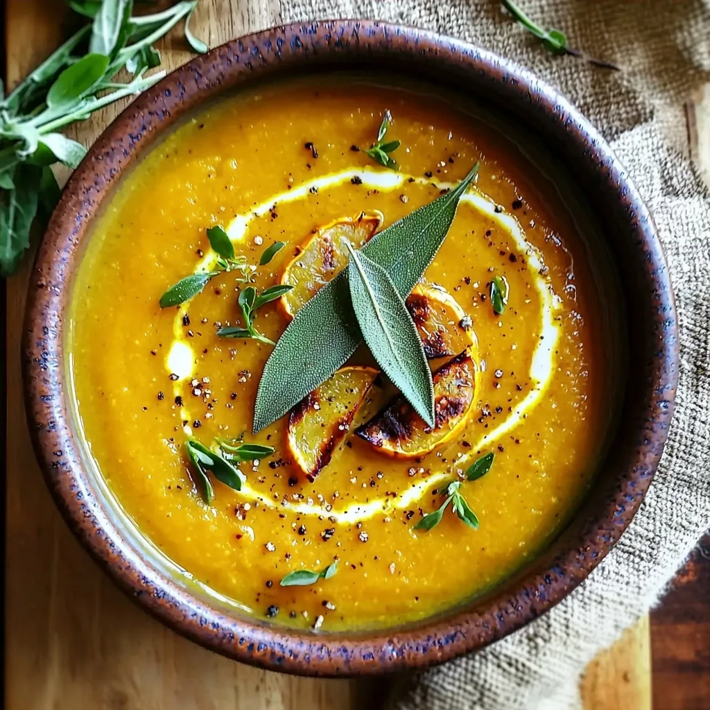 Easy Roasted Acorn Squash Soup
