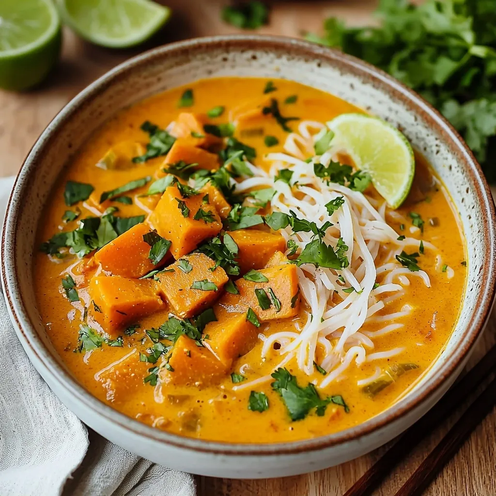 Sweet Potato Curry Noodle Soup