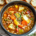 Easy Slow Cooker Vegetable Barley Soup