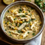 Slow Cooker White Chicken Chili, Creamy, Dairy Free