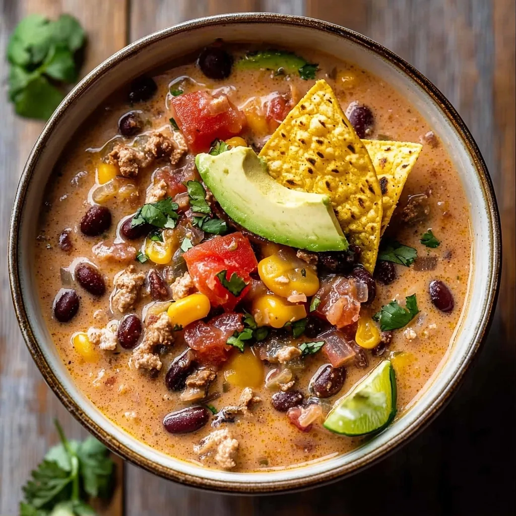 Three-Bean Creamy Taco Soup