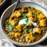 Hearty Acorn Squash and Lentil Curry
