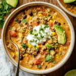 Creamy Taco Soup with Ground Turkey