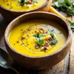 Savory Acorn Squash Soup with Coconut Milk
