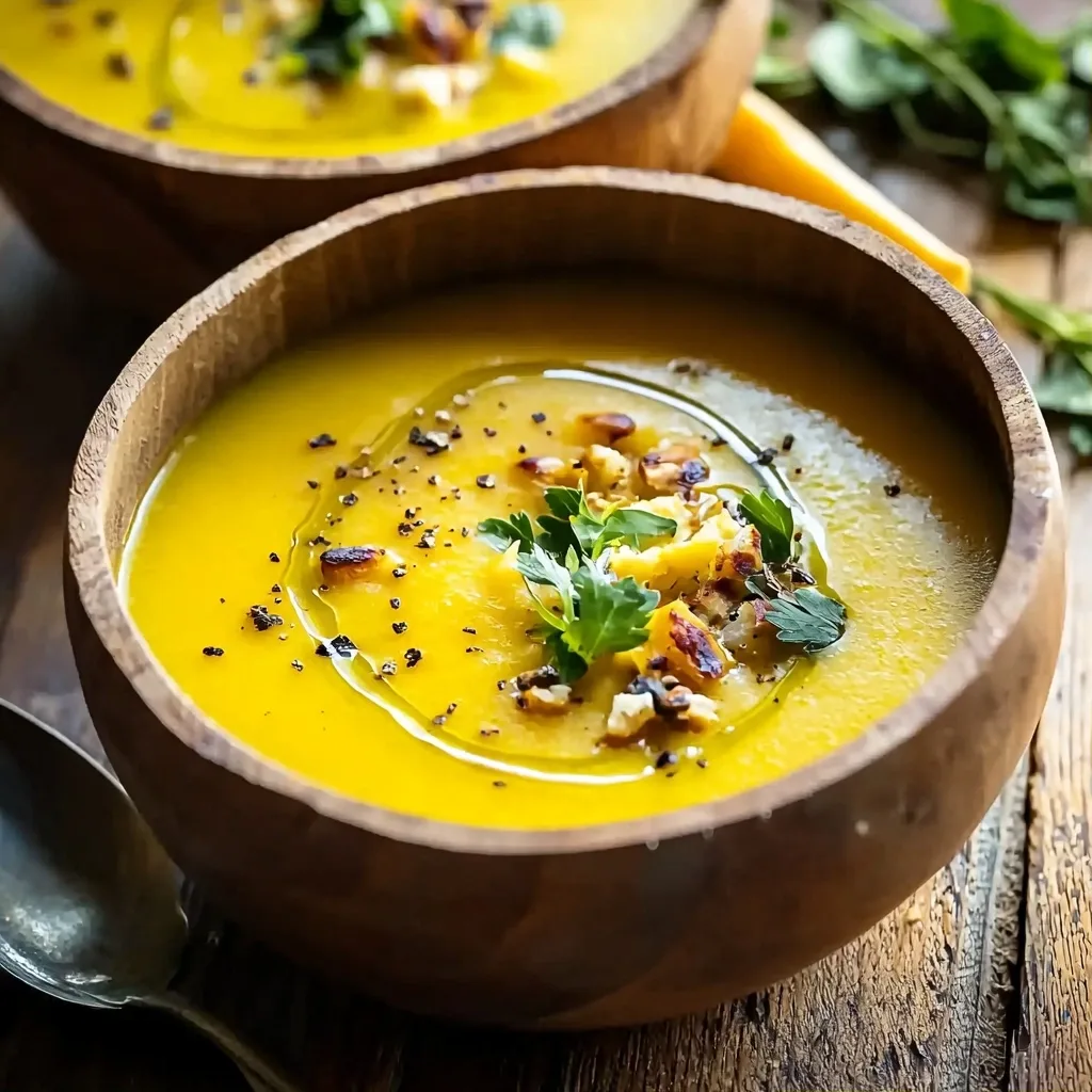 Savory Acorn Squash Soup with Coconut Milk