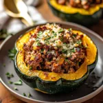 Sausage Stuffed Acorn Squash