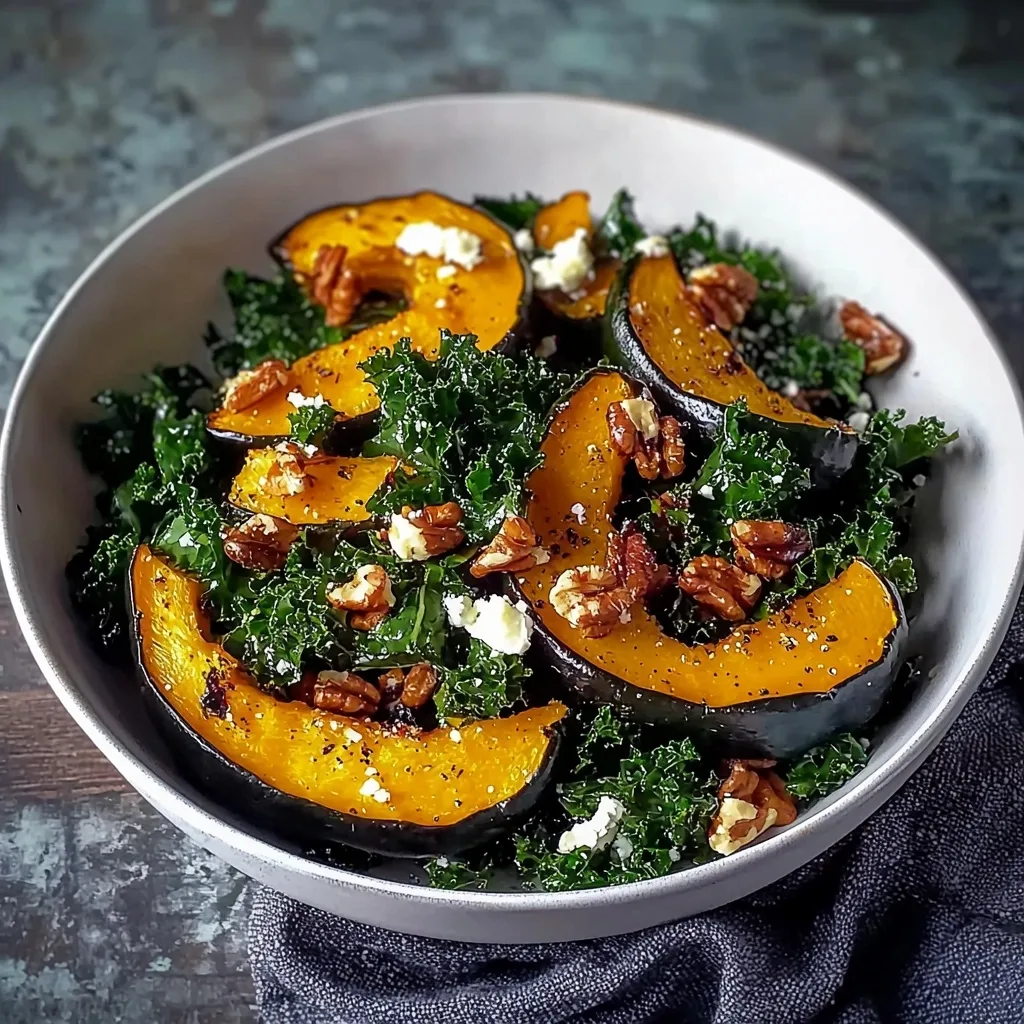 Savory Acorn Squash and Kale Salad