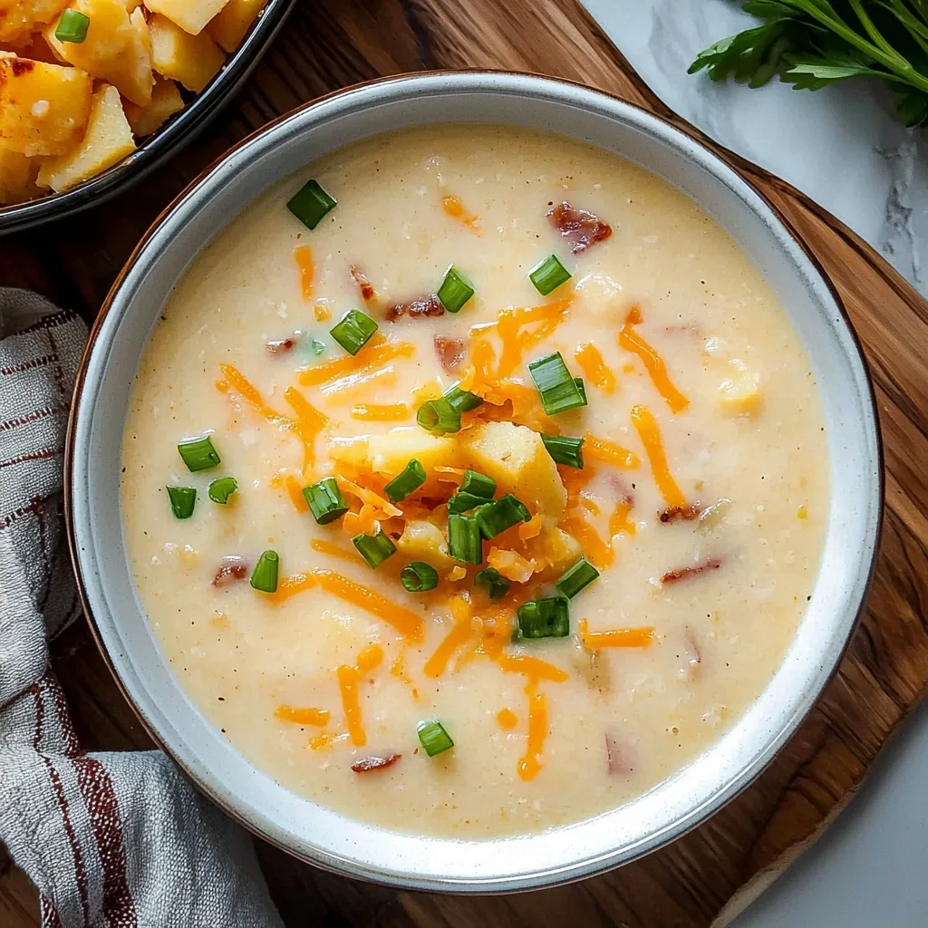 Crockpot Potato Soup with Frozen Hashbrowns