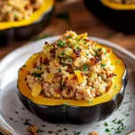 Ground Turkey Stuffed Acorn Squash