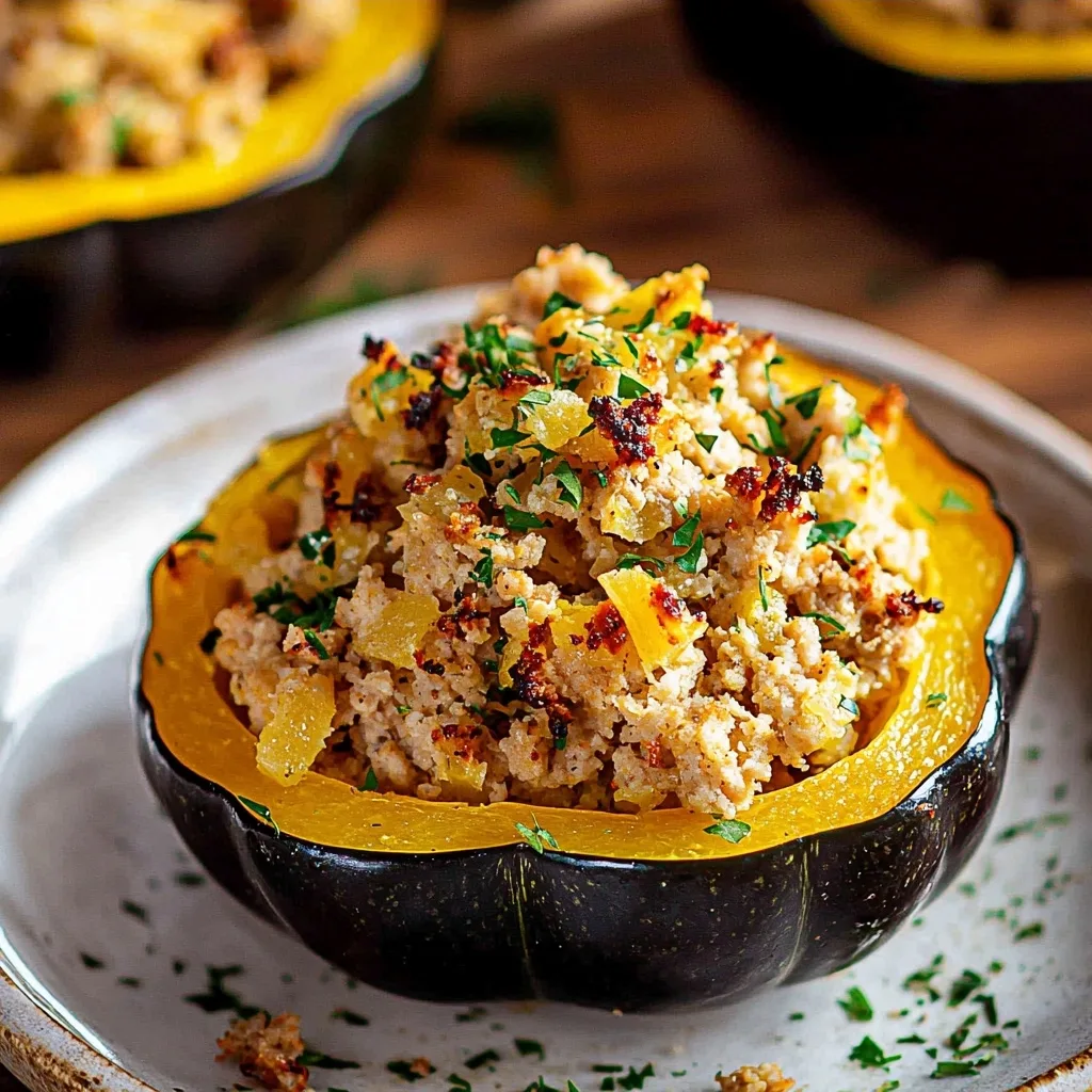 Ground Turkey Stuffed Acorn Squash
