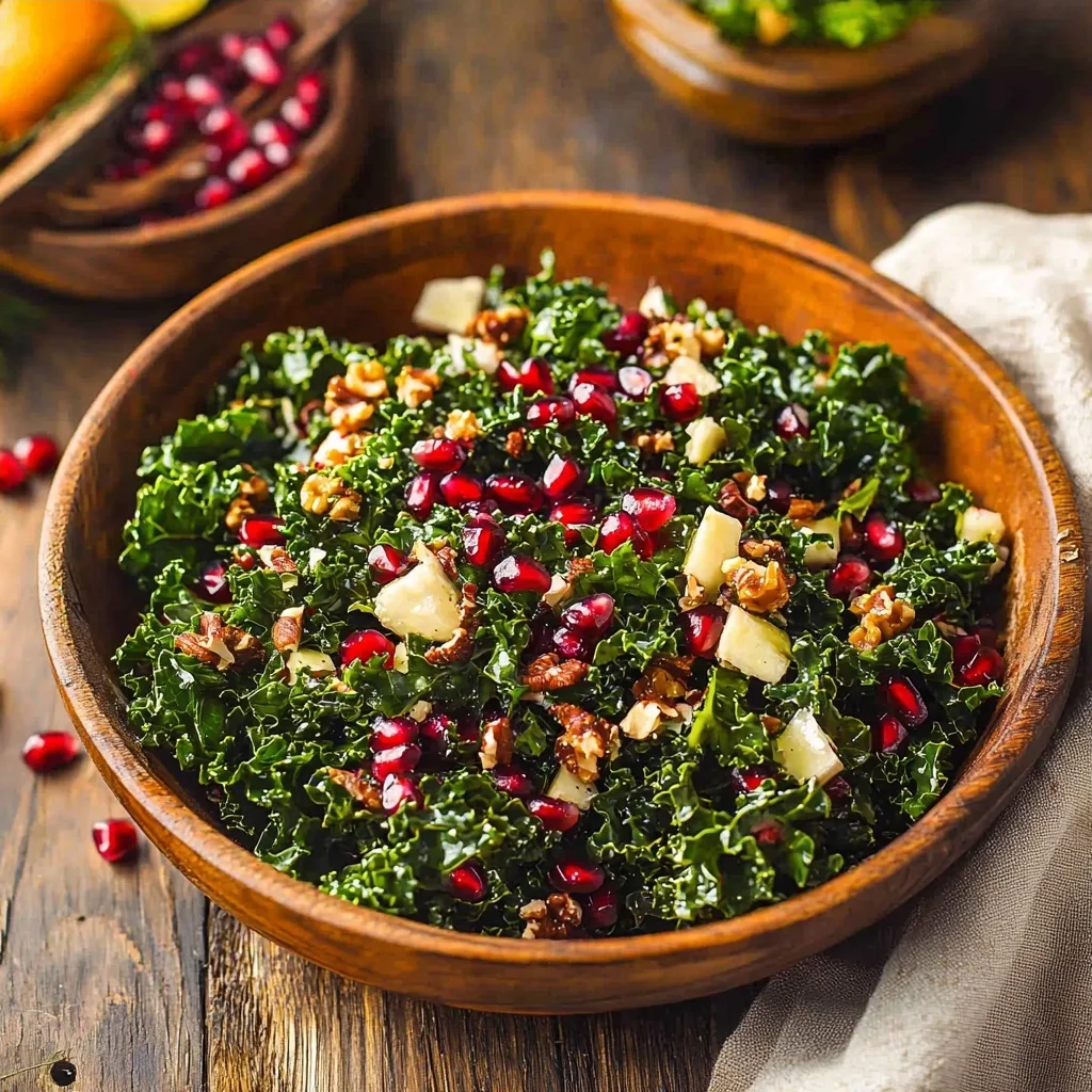 Crunchy Winter Kale Salad with Pomegranate