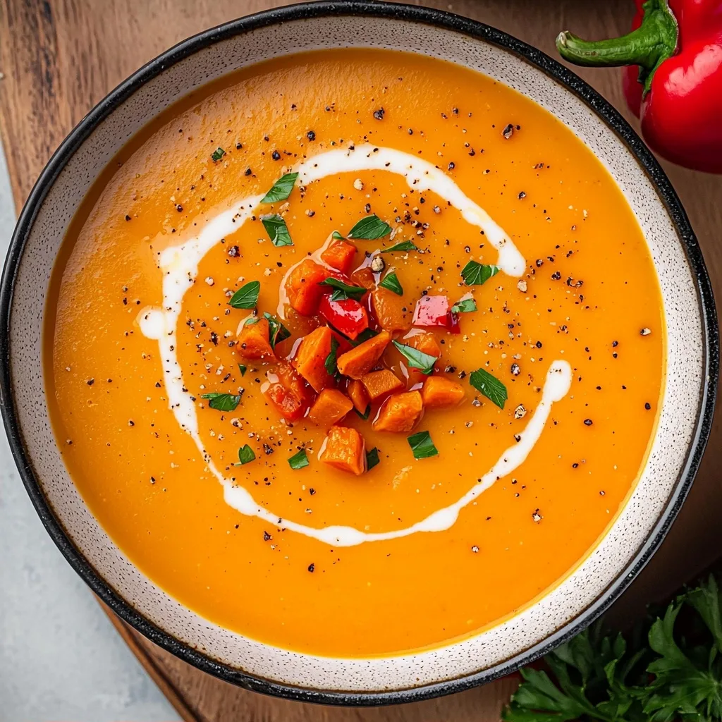 Sweet Potato and Red Pepper Soup