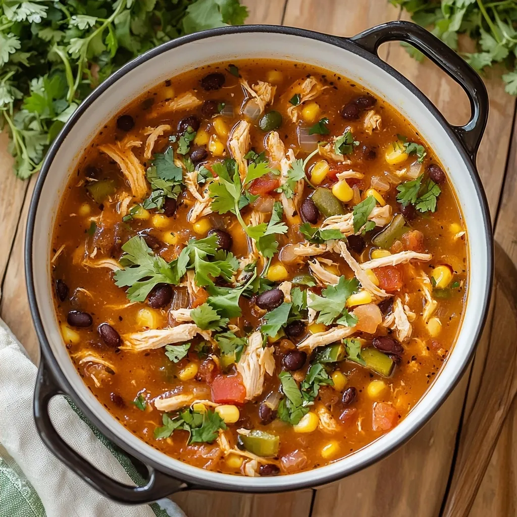High Protein Chicken Taco Soup
