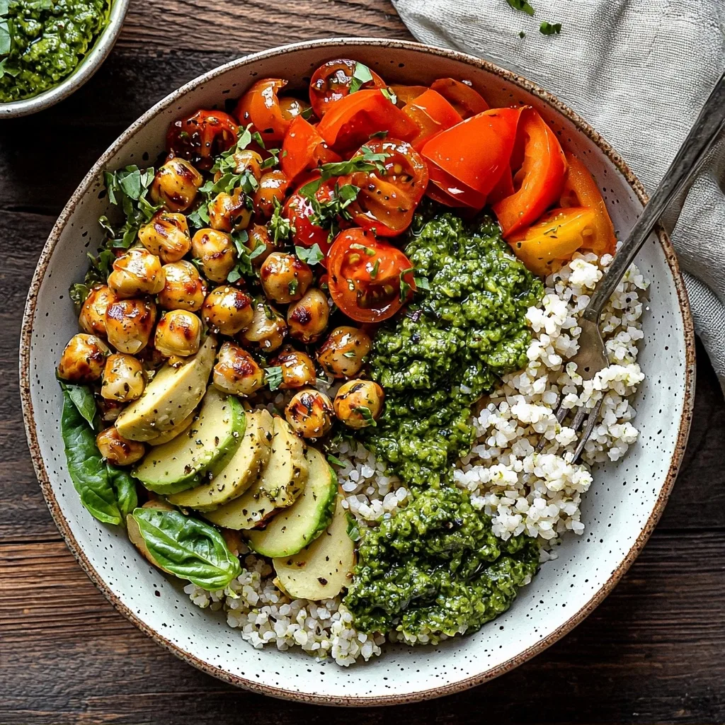Healthy Pesto Buddha Bowl