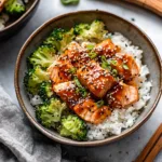 Sesame Salmon Rice Bowl with Ginger Sauce
