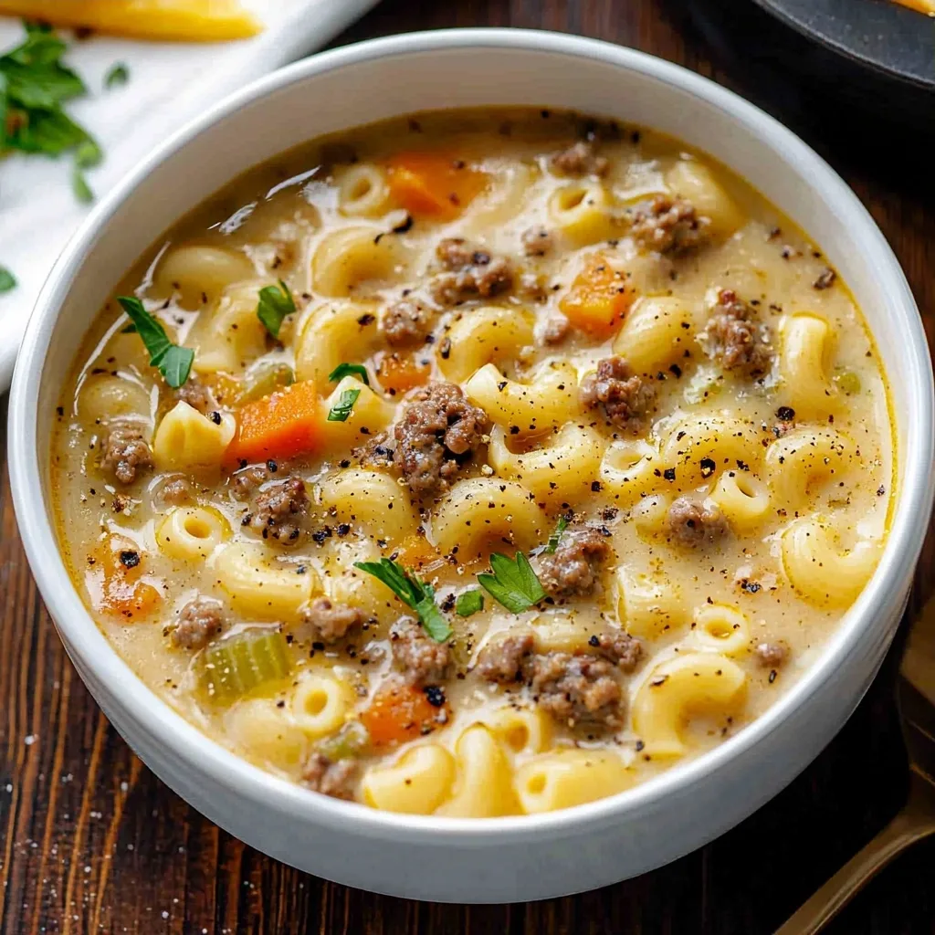 Cheeseburger Macaroni Soup: The Ultimate Cozy Comfort Food