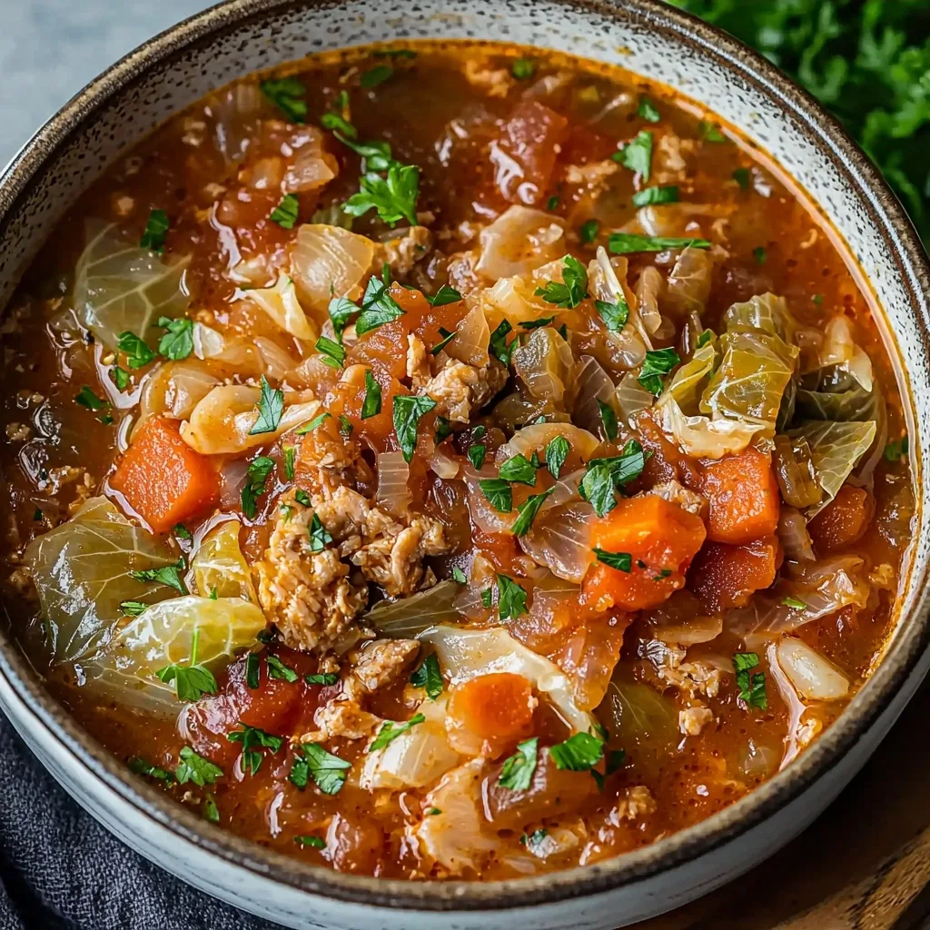 Easy Crockpot Cabbage Roll Soup